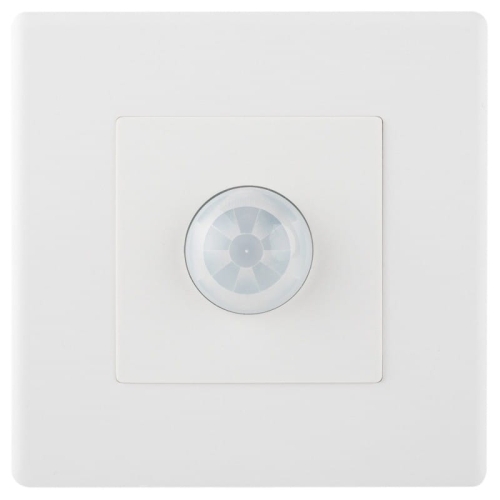 Senzor De Mișcare PIR De Perete Electric Alb Set Cu Ramă Din PVC