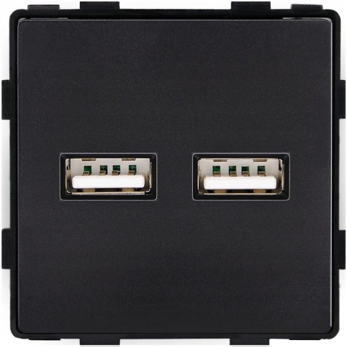 Modul Încărcător USB Dublu Tip A+A 3.1A Negru Pentru Rame MIUUN