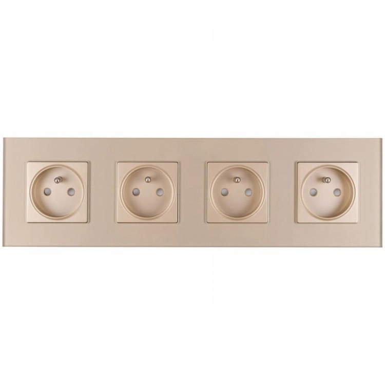 Priză Din Sticlă Cvadruplă Aurie Set Ramă Cvadruplă Și 4 X Priză
