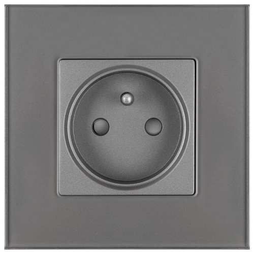 Contact Priză Simplă Cu Pin Din Sticlă Gri