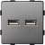 Modul Încărcător Dublu USB Tip A+A 3.1A Gri Pentru Rame