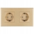 Priză Dublă Schuko Aurie Set Ramă PCV Dublă 2 X Priză