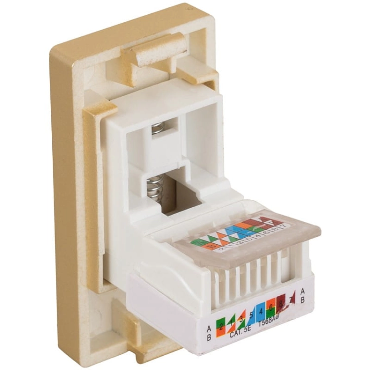 Modul Priză Conector Computer RJ 45 Cat 5E Aurie Pentru Rame