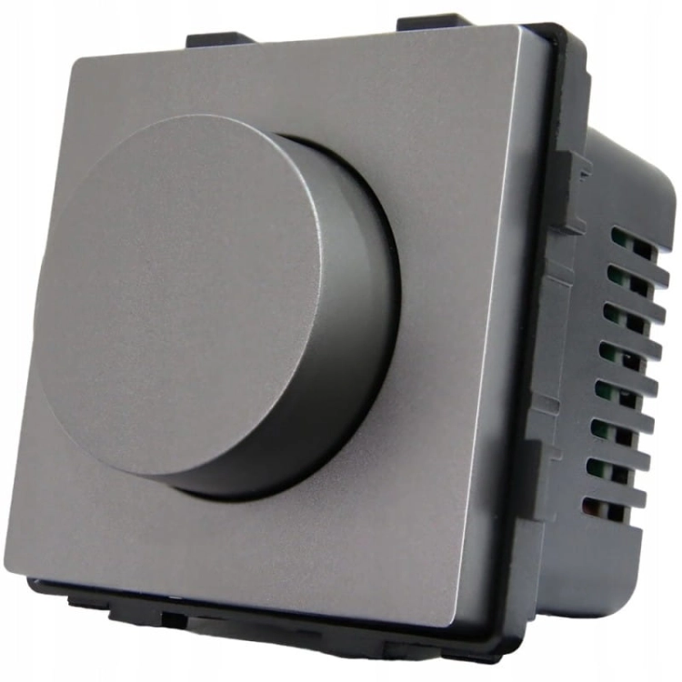 Întrerupător Dimmer Pentru Lumină Rotativ Gri Set Cu Ramă PCV