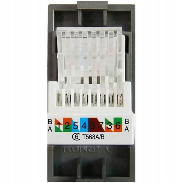 Modul Priză Date RJ45 Kat 6 Gri Pentru Rame