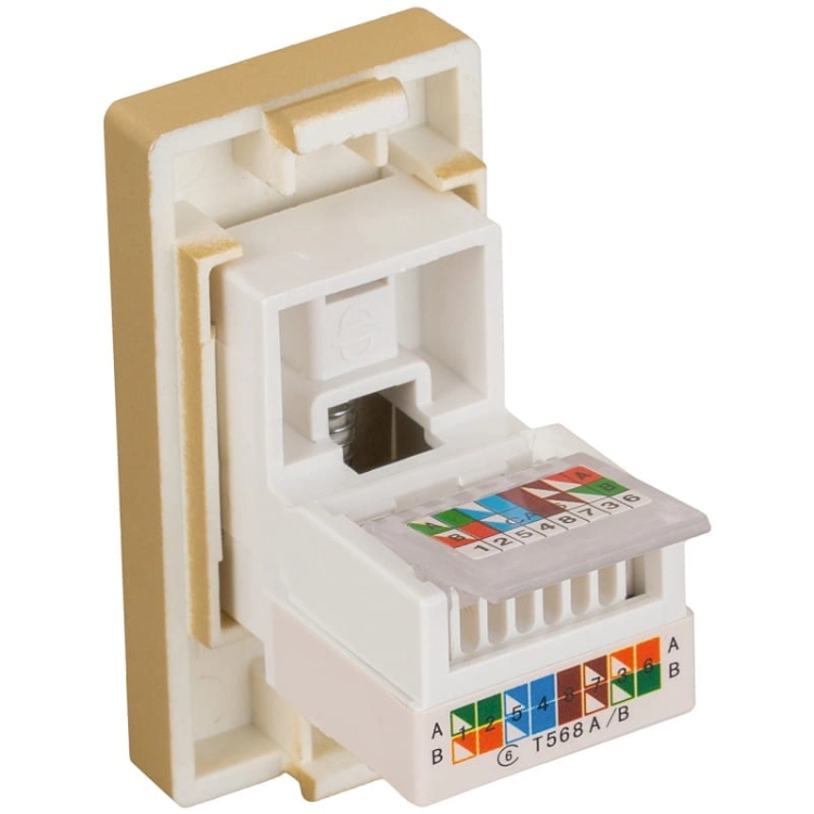 Modul Priză Computer RJ45 Cat 6 Aurie Pentru Rame