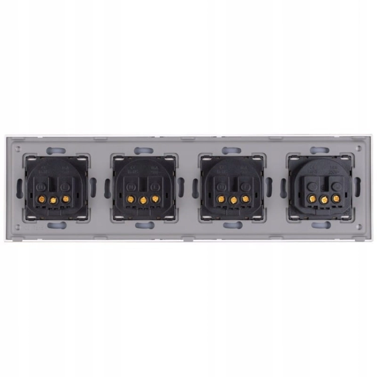Priză Din Sticlă Cvadruplă Aurie Set Ramă Cvadruplă Și 4 X Priză