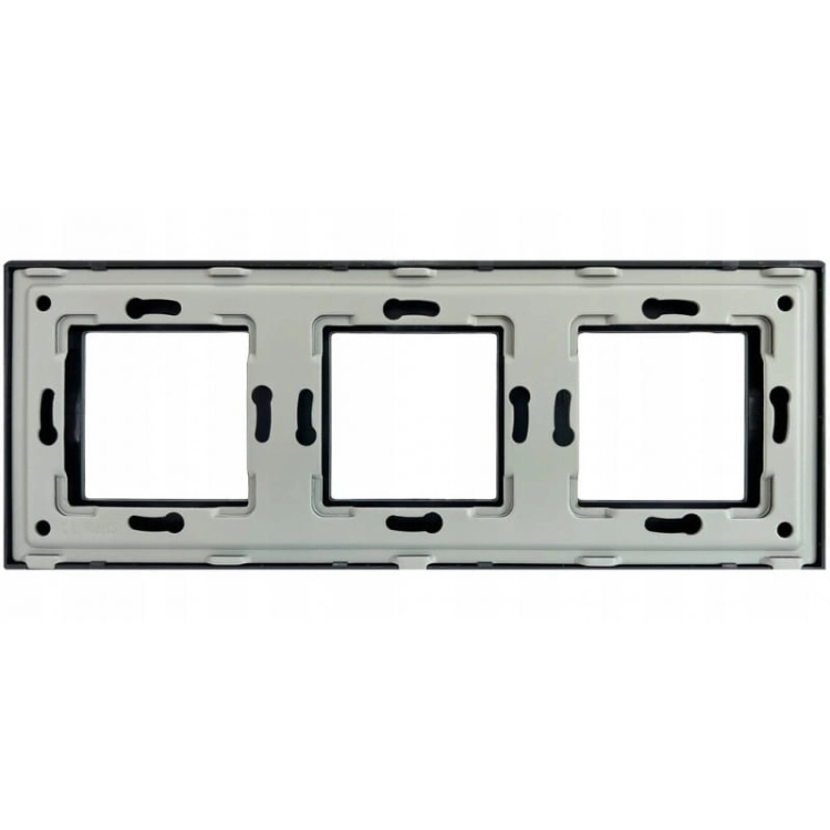 Ramă Triplă Din Plastic Neagră Pentru Module MIUUN