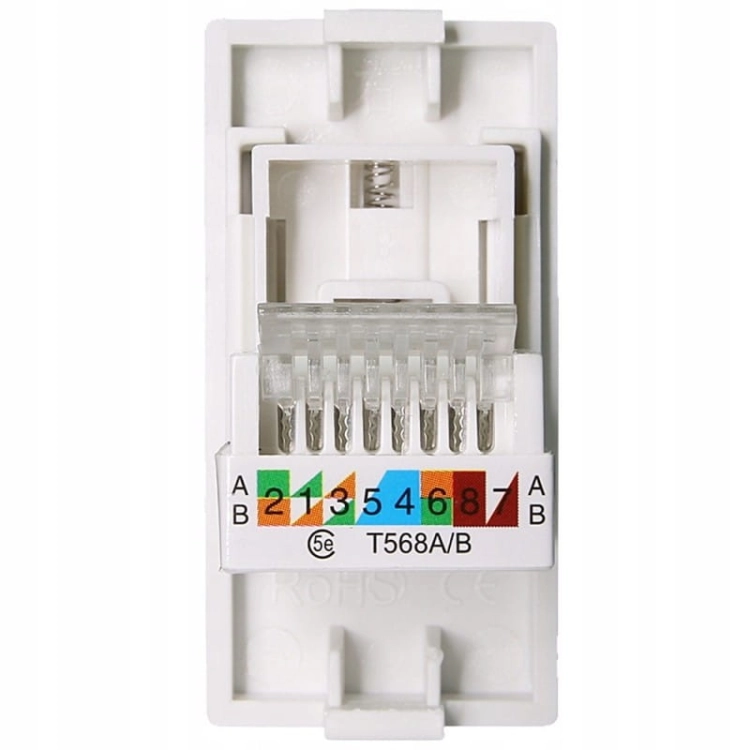 Modul Priză Computer Internet RJ45 Cat 5E Albă