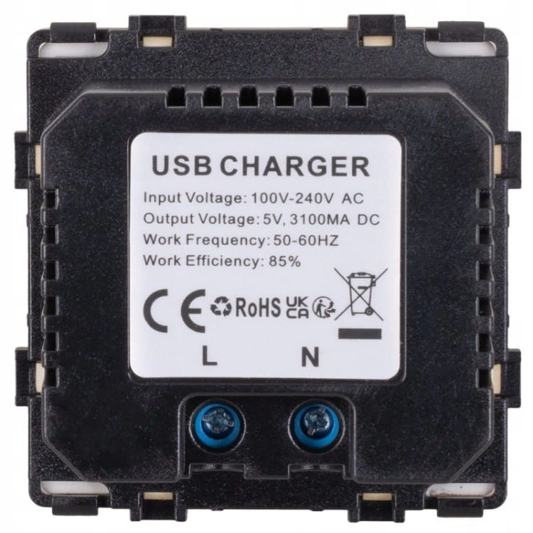 Modul Încărcător Dublu USB Tip A+A 3.1A Auriu Pentru Rame