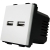 Priză Albă Încărcător Dublu USB 3.1A Tip A+A Set Cu Ramă PVC