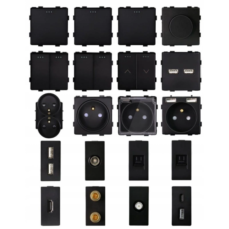 1/2 Capac Orb Negru Pentru Rame MIUUN