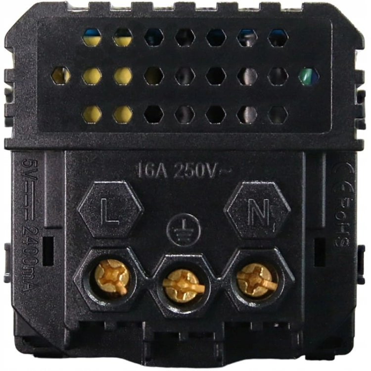 Priză Albă Încărcător Dublu USB A+C 20W Set Cu Ramă PVC