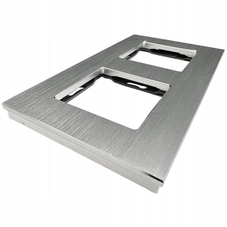 Ramă Din Aluminiu Dublă Argintie
