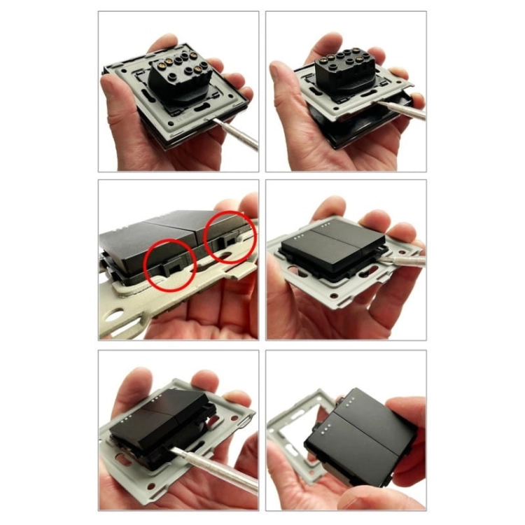 Priză Neagră Cu Pin De Împământare + Priză USB A+C 20W Set Cu Ramă PVC