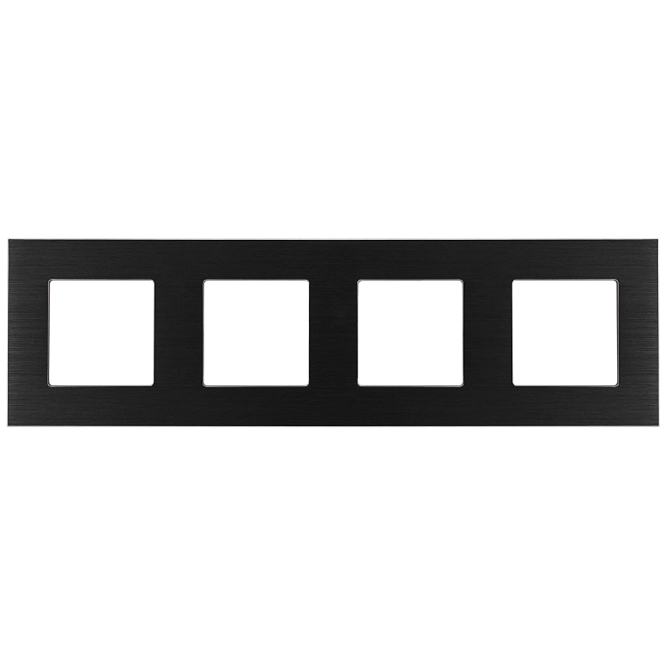 Ramă Din Aluminiu Cvadrublă Neagră Pentru Module MIUUN