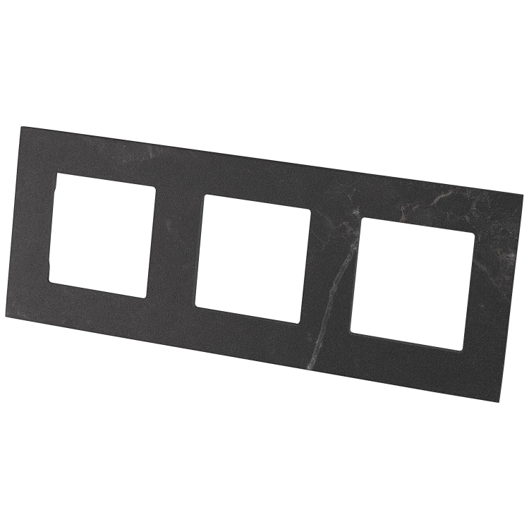Ramă Triplă Neagră Efect Marmură Pentru Module