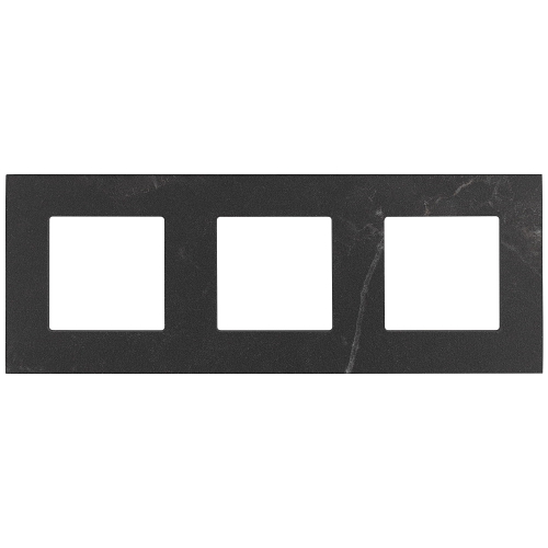 Ramă Triplă Neagră Efect Marmură Pentru Module