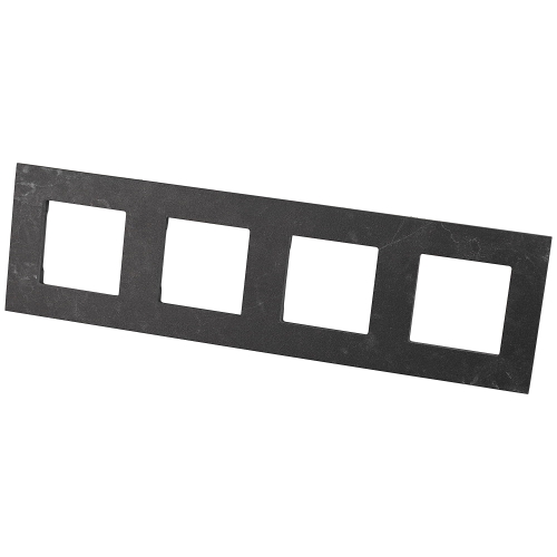 Ramă Cvadruplă Neagră Efect Marmură Pentru Module