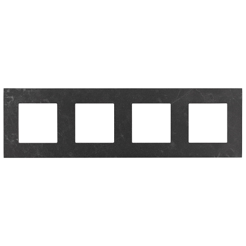 Ramă Cvadruplă Neagră Efect Marmură Pentru Module