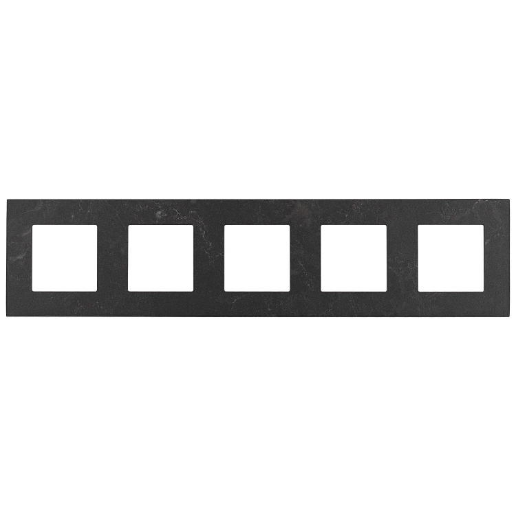 Ramă Cinciplă Neagră Efect Marmură Pentru Module