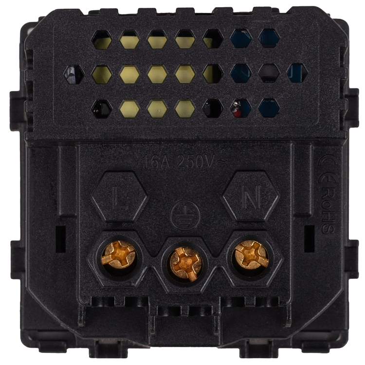 Modul Priză Schuko Cu Împământare Fără Pin + Încărcător Dublu USB 2.4A Tip A+C 20W Gri Pentru Rame