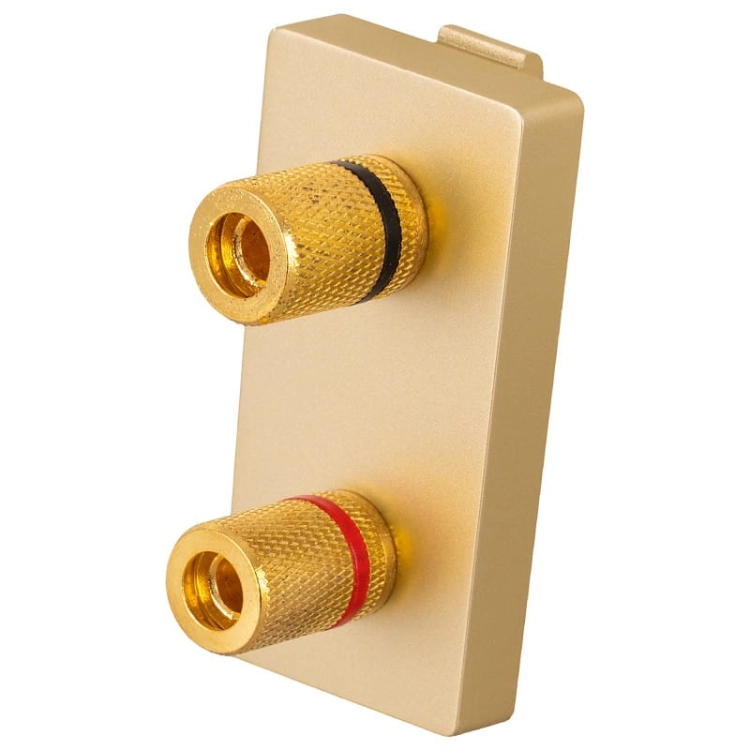 Modul Priză Difuzor Stereo Tip Banană Aurie Pentru Rame