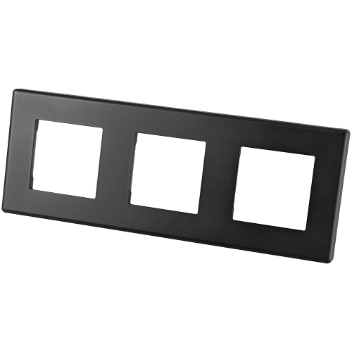 Ramă Triplă Din Plastic Neagră Pentru Module MIUUN