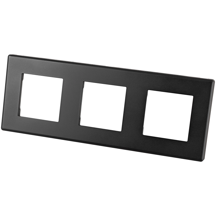 Ramă Triplă Din Plastic Neagră Pentru Module MIUUN