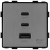 Modul Priză Încărcător Triplu USB 65W A+C+C Gri Pentru Rame