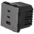 Modul Priză Încărcător Triplu USB 65W A+C+C Gri Pentru Rame