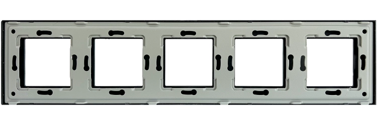 Ramă Plastică LINEA Cvintuplă Neagră Verticală Orizontală Pentru Module MIUUN