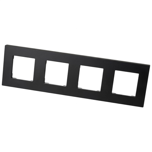 Ramă Plastică LINEA Cvadruplă Neagră Verticală Orizontală Pentru Module MIUUN