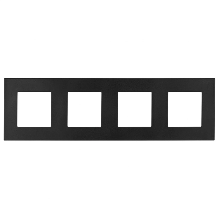 Ramă Plastică LINEA Cvadruplă Neagră Verticală Orizontală Pentru Module MIUUN