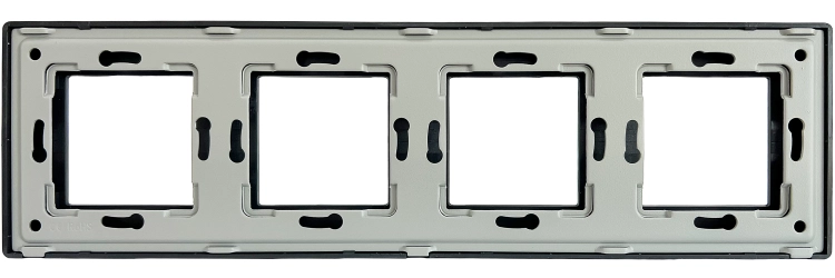Ramă Plastică LINEA Cvadruplă Neagră Verticală Orizontală Pentru Module MIUUN