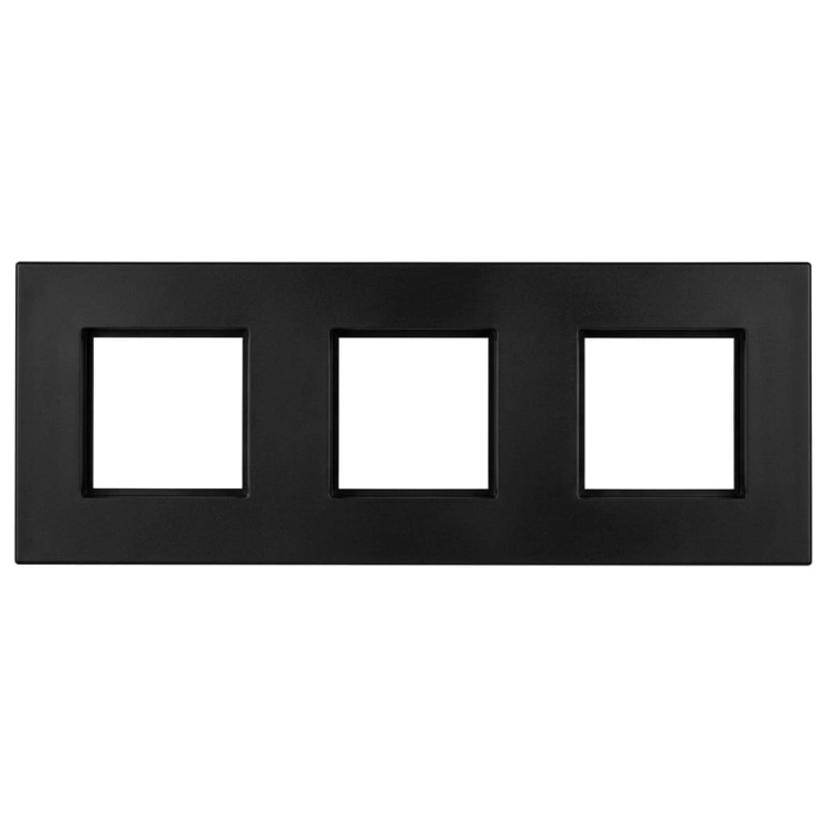 Ramă Plastică LINEA Triplă Neagră Verticală Orizontală Pentru Module MIUUN