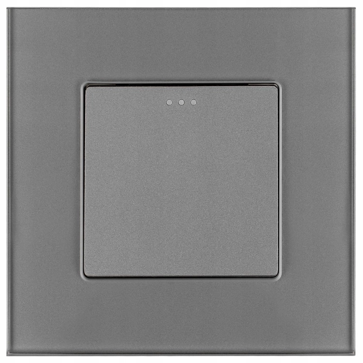 Întrerupător Comutator Cruce Simplu Gri Set Cu Ramă MIUUN