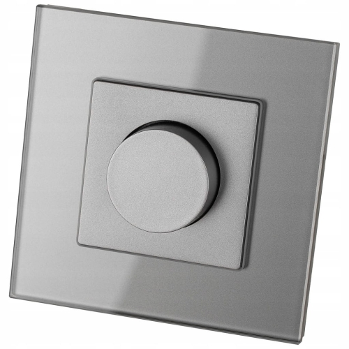 Întrerupător Dimmer Lumină Rotativ Gri Set Cu Ramă MIUUN