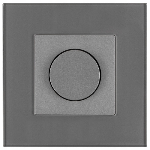 Întrerupător Dimmer Lumină Rotativ Gri Set Cu Ramă MIUUN