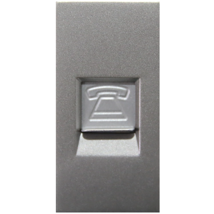 Modul Priză Telefonică 4 PIN Gri Pentru Rame