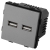 Modul Încărcător Dublu USB Tip A+A 3.1A Gri Pentru Rame