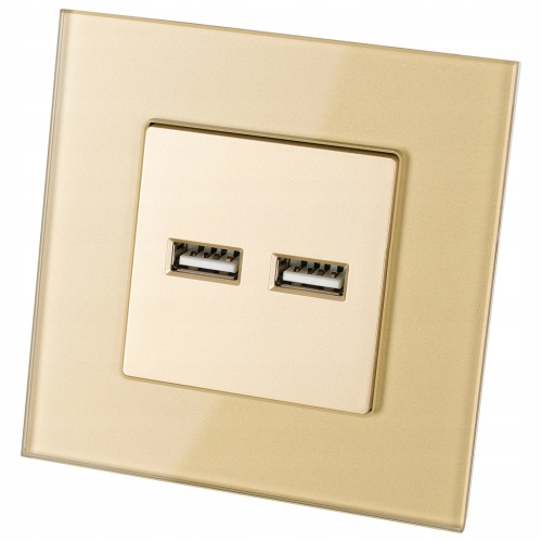 Priză Auriu Încărcător Dublu USB 3.1A Tip A+A Set Cu Ramă MIUUN