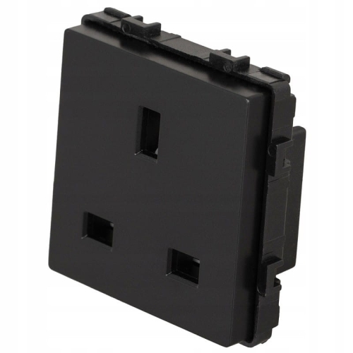 Modul Priză Britanică UK IRL Electrică Neagră Pentru Rame