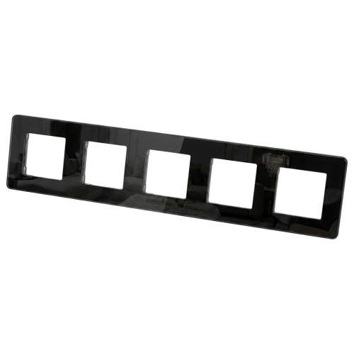 Ramă Din Sticlă Lucioasă Cinci Posturi Neagră Verticală Orizontală Pentru Module MIUUN