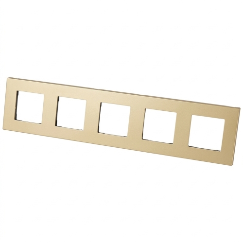 Ramă Plastică LINEA Cinciplă Aurie Verticală Orizontală Pentru Module MIUUN