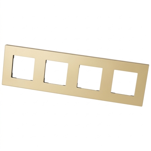 Ramă Plastică LINEA Cvadruplă Aurie Verticală Orizontală Pentru Module MIUUN
