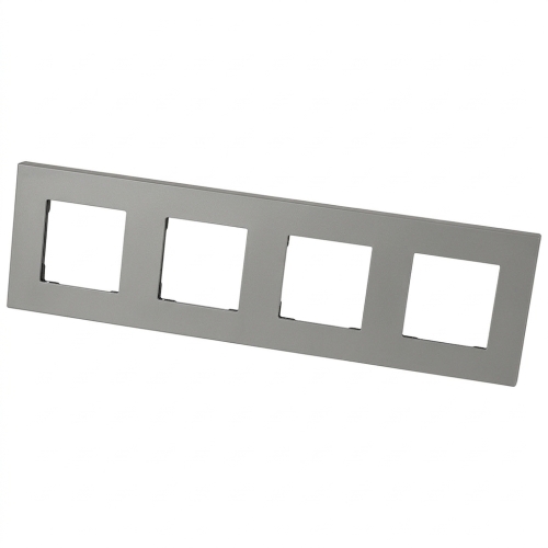 Ramă Plastică LINEA Cvadruplă Gri Verticală Orizontală Pentru Module MIUUN