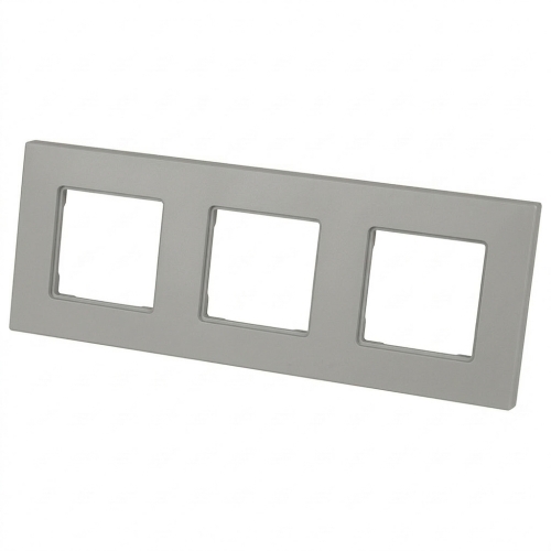 Ramă Plastică LINEA Triplă Gri Verticală Orizontală Pentru Module MIUUN