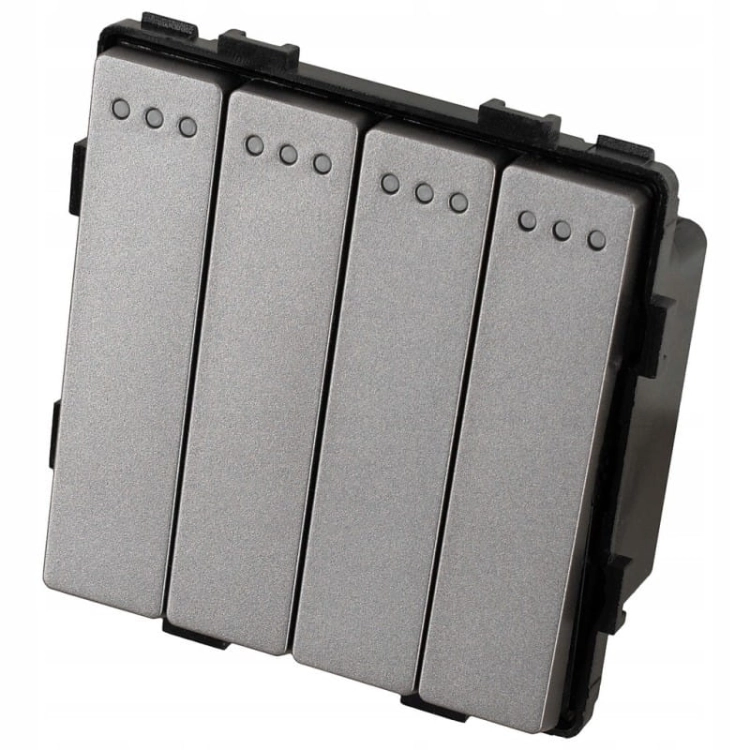 Modul Întrerupător Cap Scară Cvadrublu Gri Pentru Rame