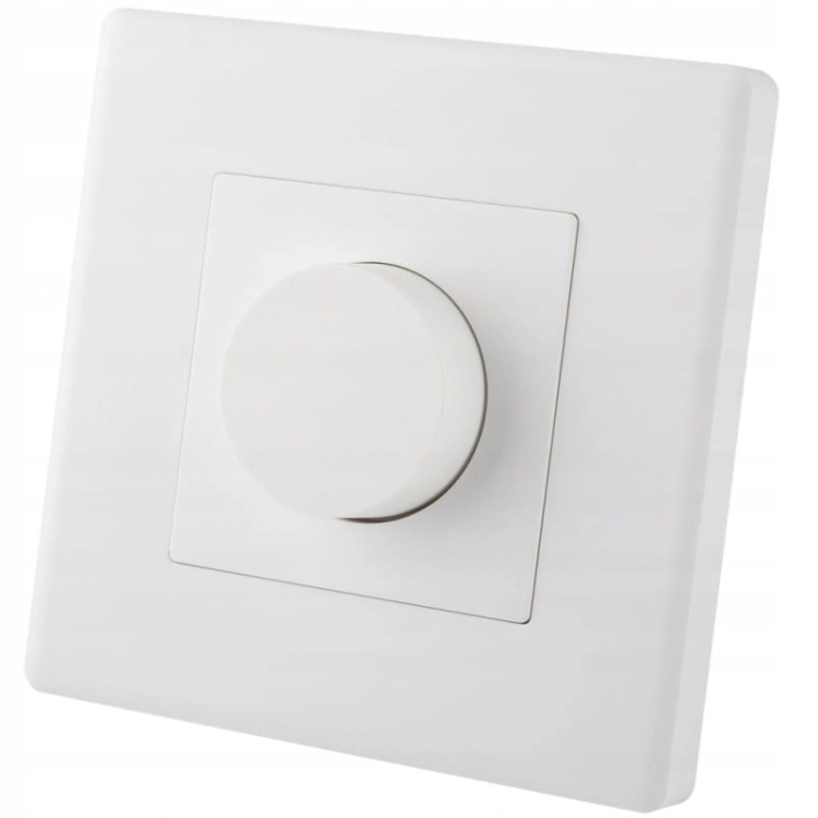 Întrerupător Dimmer De Lumină Mecanic Alb Set Cu Ramă Din PVC